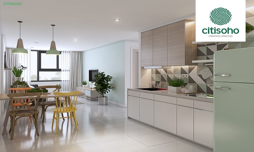 Nhà mẫu cửa chính bước vào căn hộ dự án CitiSo Kiến Á Quận 2