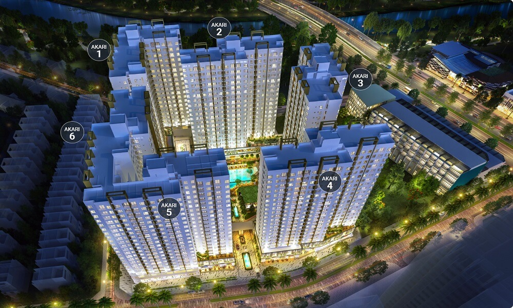 Mặt bằng thiết kế tổng quan Akari City