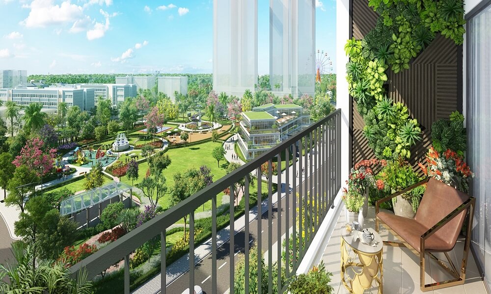 View nhìn tổ hợp công viên nội khu dự án căn hộ Eco Green Saigon Quận 7