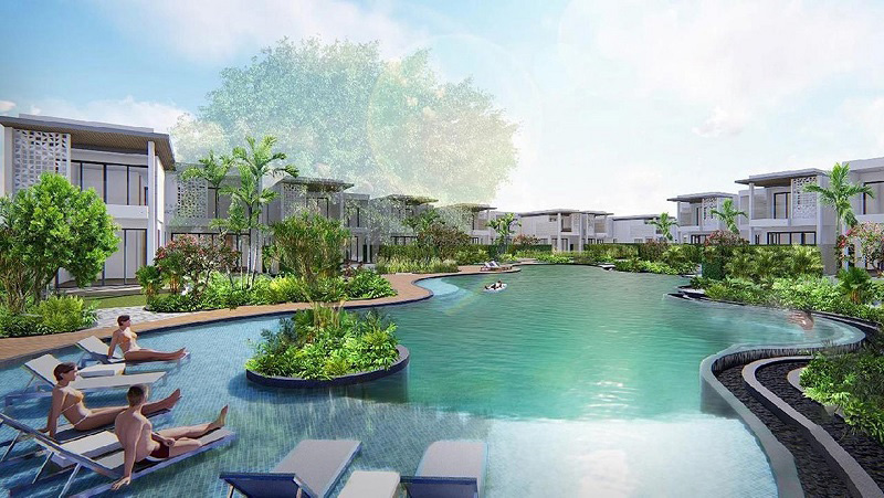 Hồ bơi chính rộng nhất Hồ Tràm