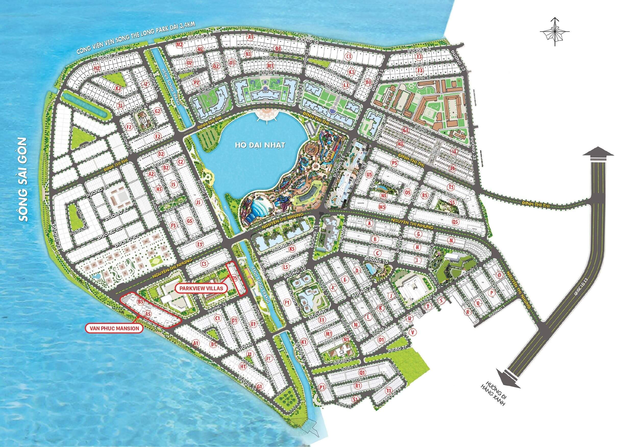 mặt bằng phân lô tổng thể vạn phúc city